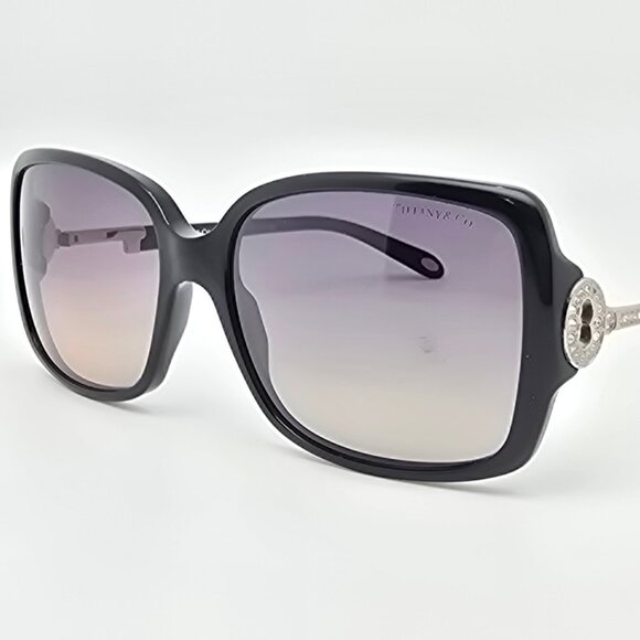 Tiffany & Co TF4043-B 8001/T3 Black Rhinestone Key Polarized Grey Sunglasses main image 10